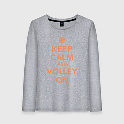 Женский лонгслив Keep calm and volley on