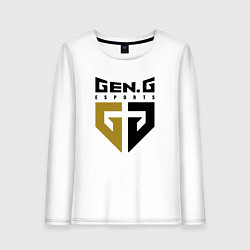 Лонгслив хлопковый женский Gen G Esports лого, цвет: белый