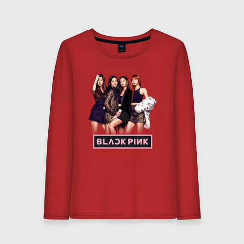 Женский лонгслив Rose Blackpink kpop / Красный – фото 1