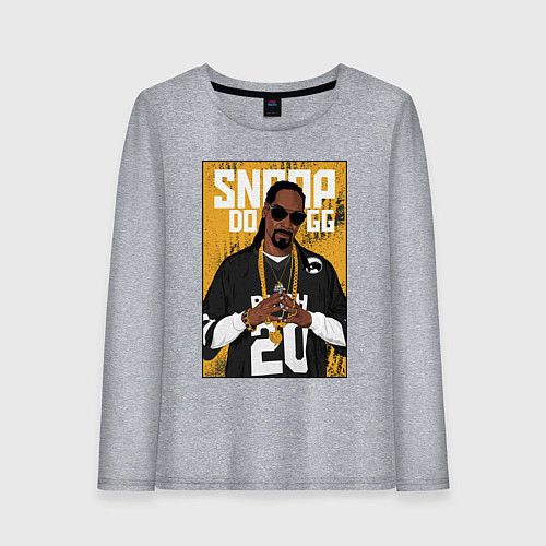 Женский лонгслив Snoop dogg с цепями / Меланж – фото 1