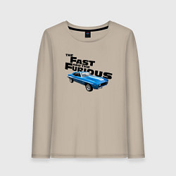 Лонгслив хлопковый женский Chevrolet Camaro SS, цвет: миндальный