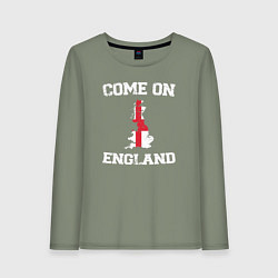 Лонгслив хлопковый женский Come on England, цвет: авокадо
