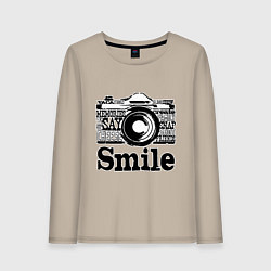 Женский лонгслив Smile camera