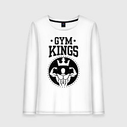 Лонгслив хлопковый женский Gym kings, цвет: белый