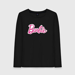 Лонгслив хлопковый женский Barbie title, цвет: черный