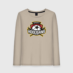 Лонгслив хлопковый женский Spirit hooligans, цвет: миндальный