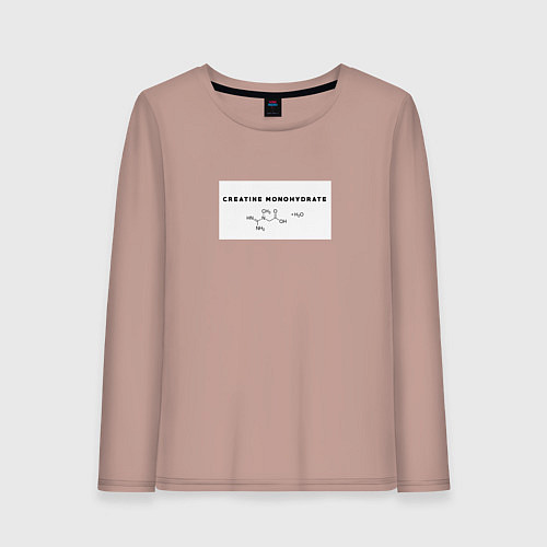 Женский лонгслив Креатин моногидрат / Пыльно-розовый – фото 1