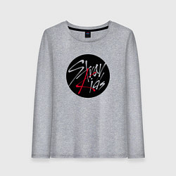 Лонгслив хлопковый женский Stray Kids logo, цвет: меланж