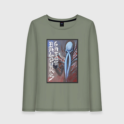 Женский лонгслив Baldurs Gate 3 Иллитид / Авокадо – фото 1
