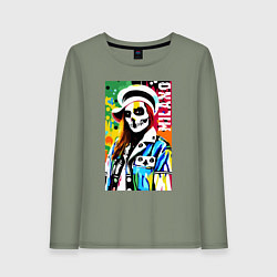 Женский лонгслив Skeleton fashionista - Milano - pop art