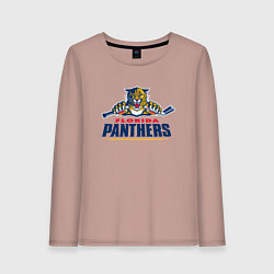 Лонгслив хлопковый женский Florida panthers - hockey team, цвет: пыльно-розовый