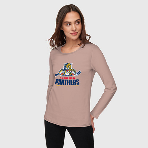 Женский лонгслив Florida panthers - hockey team / Пыльно-розовый – фото 3