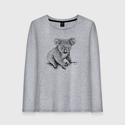 Женский лонгслив Коала сидит