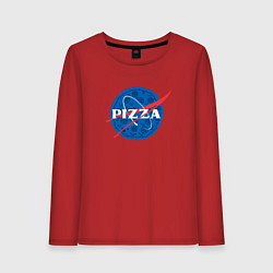 Лонгслив хлопковый женский Pizza x NASA, цвет: красный
