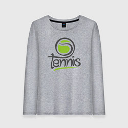Лонгслив хлопковый женский Tennis ball, цвет: меланж
