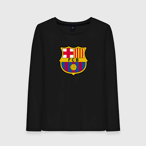 Женский лонгслив Barcelona fc sport / Черный – фото 1