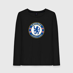 Лонгслив хлопковый женский Chelsea fc sport, цвет: черный