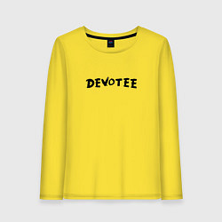 Лонгслив хлопковый женский Depeche Mode - Devotee, цвет: желтый