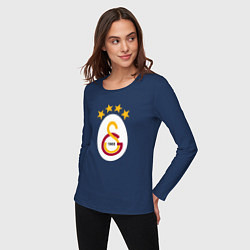 Лонгслив хлопковый женский Galatasaray fc sport, цвет: тёмно-синий — фото 2