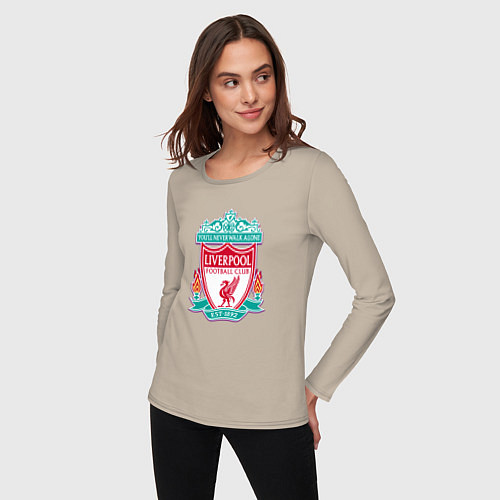 Женский лонгслив Liverpool fc sport collection / Миндальный – фото 3