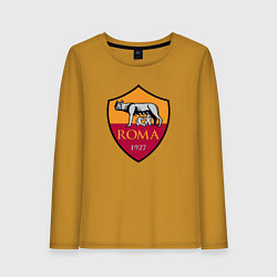 Лонгслив хлопковый женский Roma sport fc, цвет: горчичный