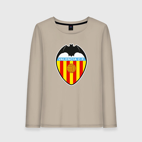 Женский лонгслив Valencia fc sport / Миндальный – фото 1