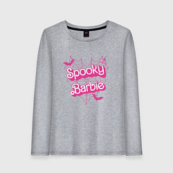 Лонгслив хлопковый женский Spooky Barbie, цвет: меланж