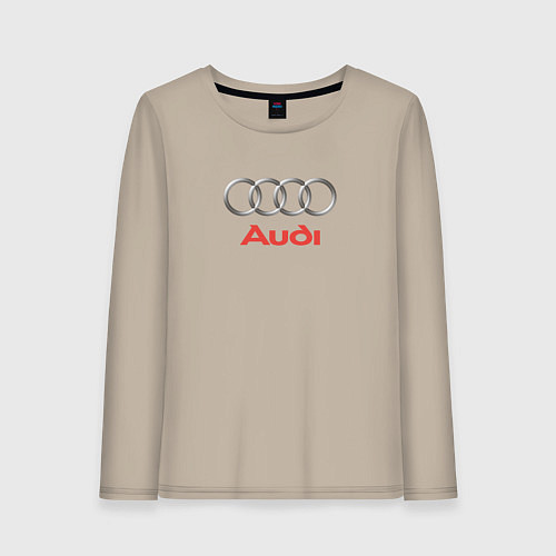 Женский лонгслив Audi brend / Миндальный – фото 1