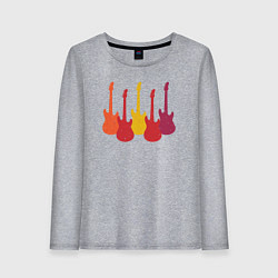 Лонгслив хлопковый женский Пять гитар, цвет: меланж