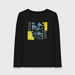 Лонгслив хлопковый женский Cyberpunk 2077 Phantom Liberty: Solomon, цвет: черный