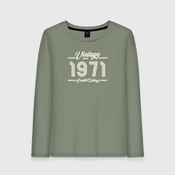 Лонгслив хлопковый женский Лимитированный выпуск 1971, цвет: авокадо