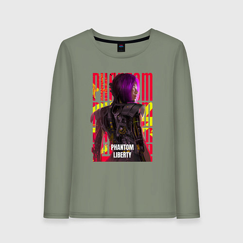 Женский лонгслив Cyberpunk 2077 Phantom Liberty: Songbird / Авокадо – фото 1