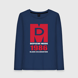 Лонгслив хлопковый женский Depeche Mode - Black Celebration album merch, цвет: тёмно-синий