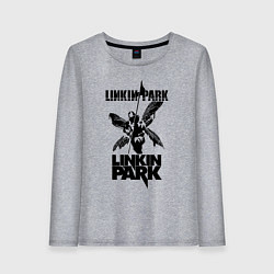 Лонгслив хлопковый женский LP - hybrid theory, цвет: меланж