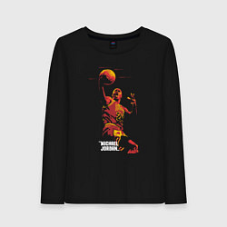 Лонгслив хлопковый женский Flying Jordan, цвет: черный