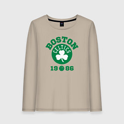 Лонгслив хлопковый женский Boston Celtics 1986, цвет: миндальный