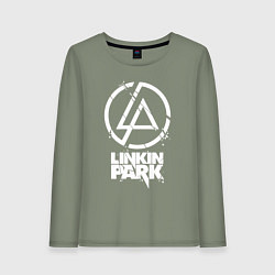 Лонгслив хлопковый женский Linkin Park - white, цвет: авокадо
