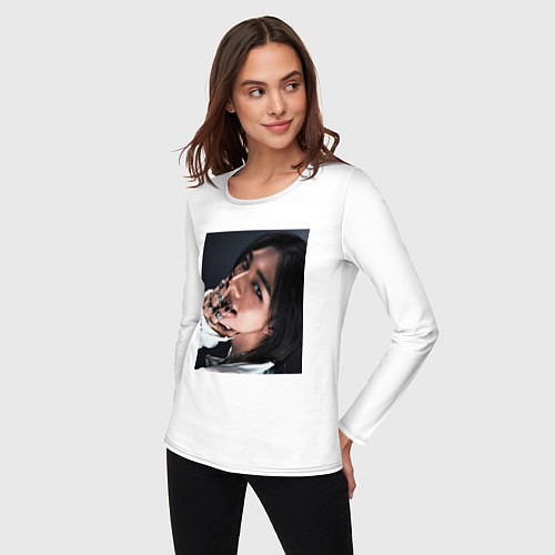 Женский лонгслив Hyunjin Rock Star Stray Kids / Белый – фото 3