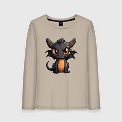 Женский лонгслив Дракончик чудо с крыльями