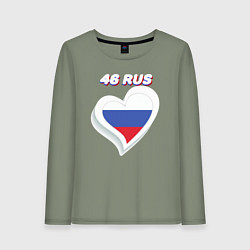 Лонгслив хлопковый женский 46 регион Курская область, цвет: авокадо