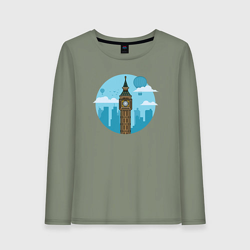 Женский лонгслив Биг-бен / Авокадо – фото 1