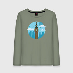 Лонгслив хлопковый женский Биг-бен, цвет: авокадо