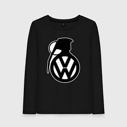 Лонгслив хлопковый женский Volkswagen grenade, цвет: черный