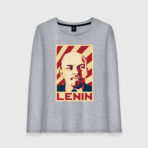 Женский лонгслив Vladimir Lenin / Меланж – фото 1