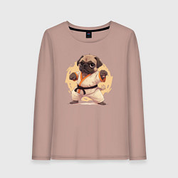 Женский лонгслив Карате мопс