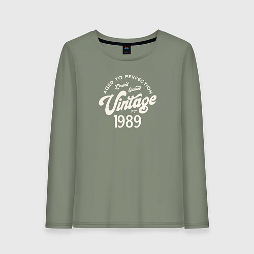 Женский лонгслив 1989 год - выдержанный до совершенства / Авокадо – фото 1
