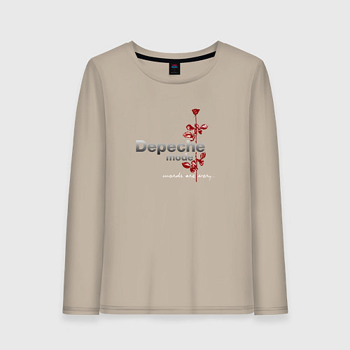 Женский лонгслив Depeche Mode - Words are very / Миндальный – фото 1