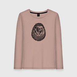 Женский лонгслив Ежик свернулся клубком