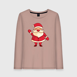 Женский лонгслив Радостный Дед мороз