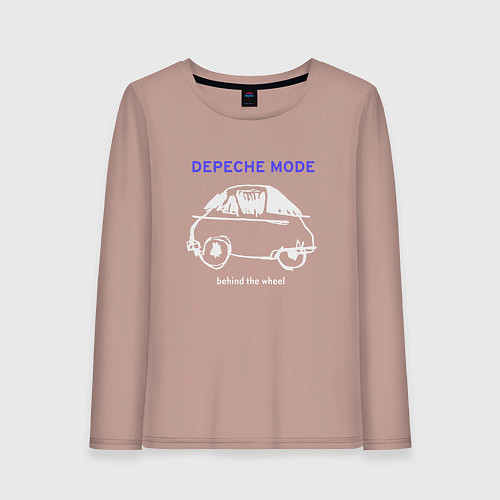 Женский лонгслив Depeche Mode - Behind the wheel / Пыльно-розовый – фото 1